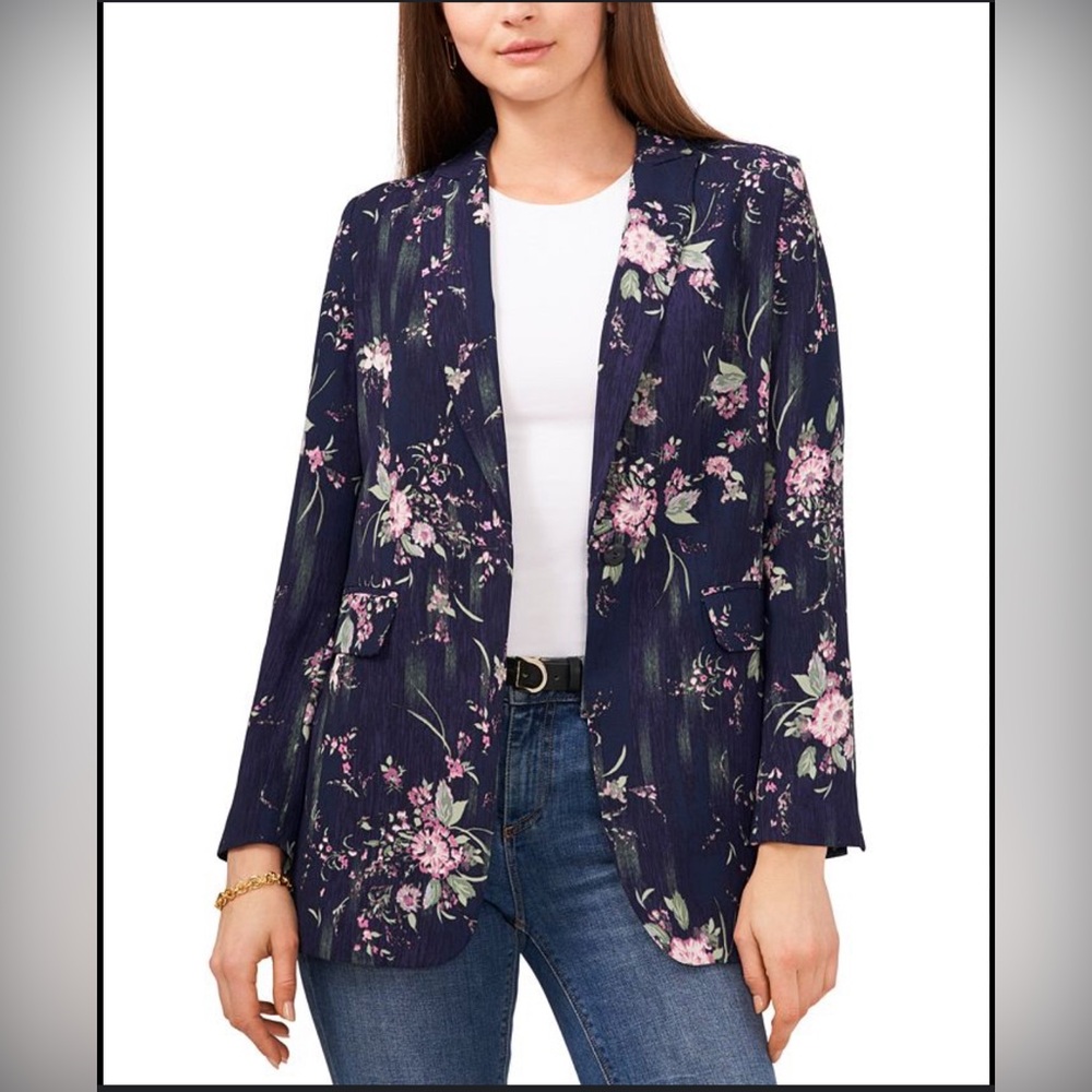 Vince camuto floral print blazer